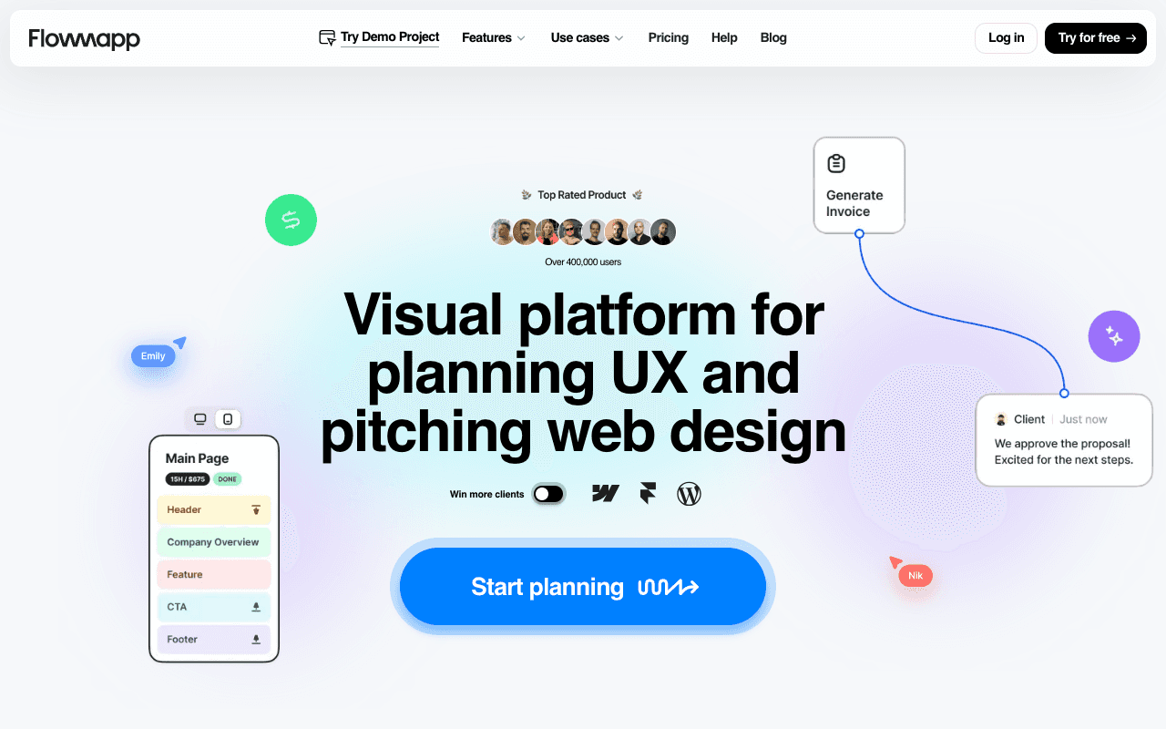 FlowMapp екранна снимка