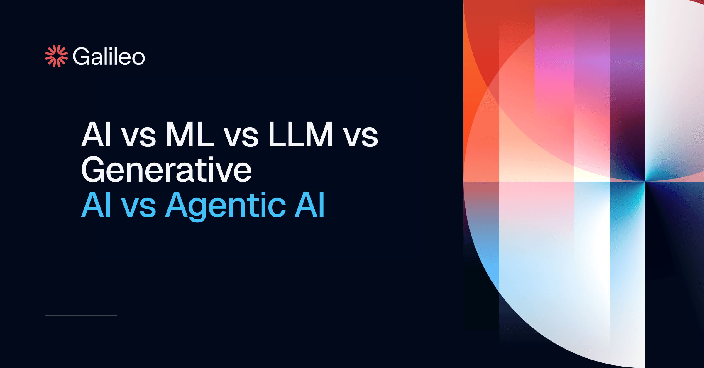 AI vs ML vs LLM vs Generative AI vs Agentic AI | Galileo