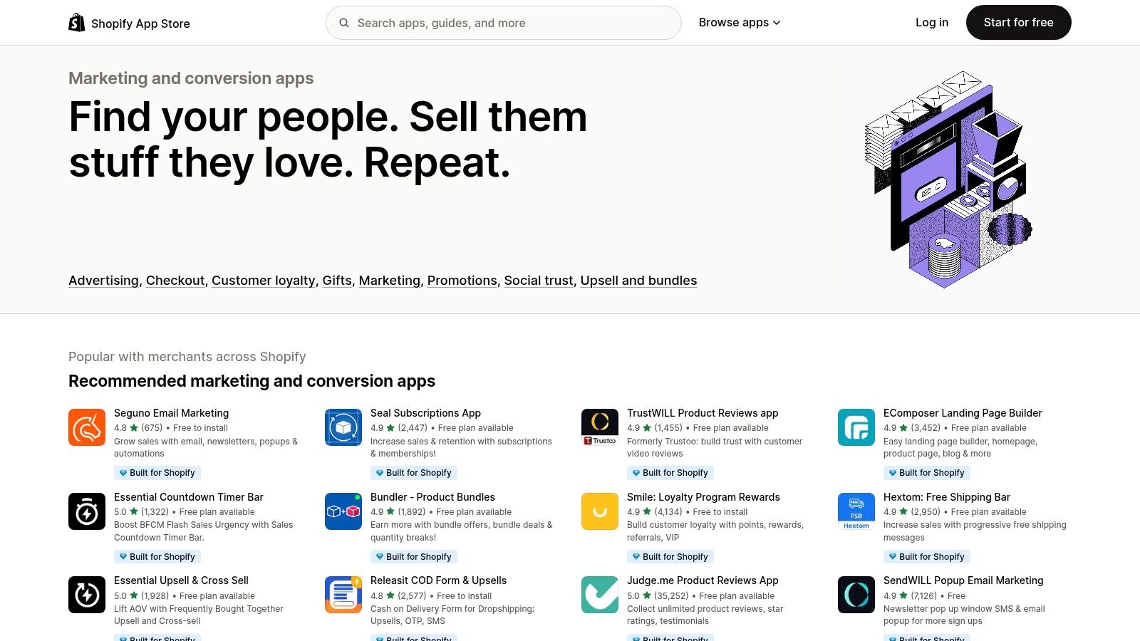 Shopify App Store (Marketing & Conversion)