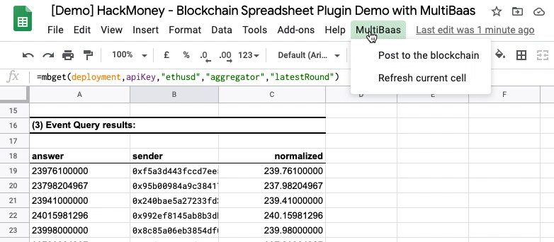 Spreadsheet Plugin Demo
