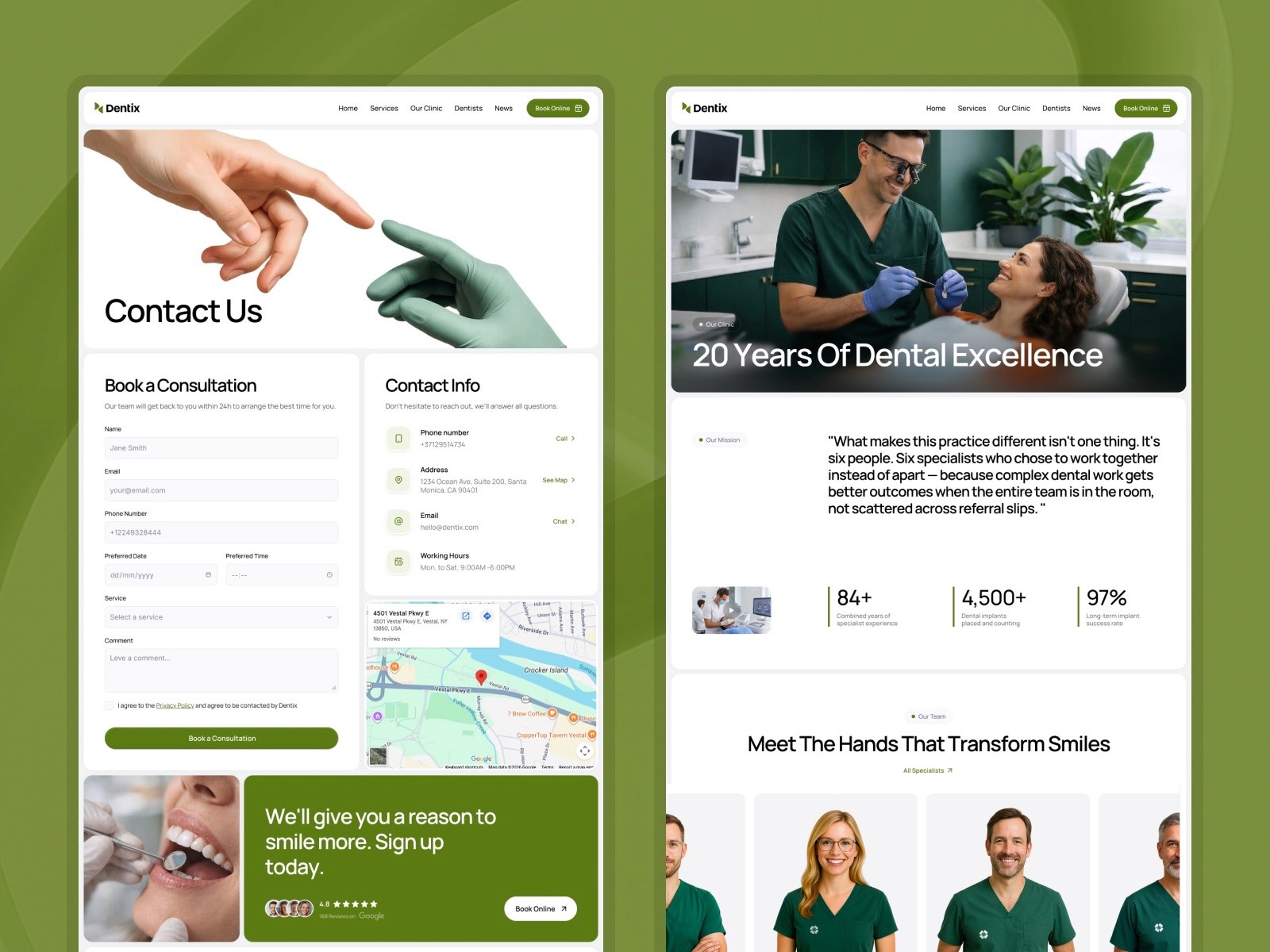 Dentix — 极简现代医疗健康网站设计灵感
