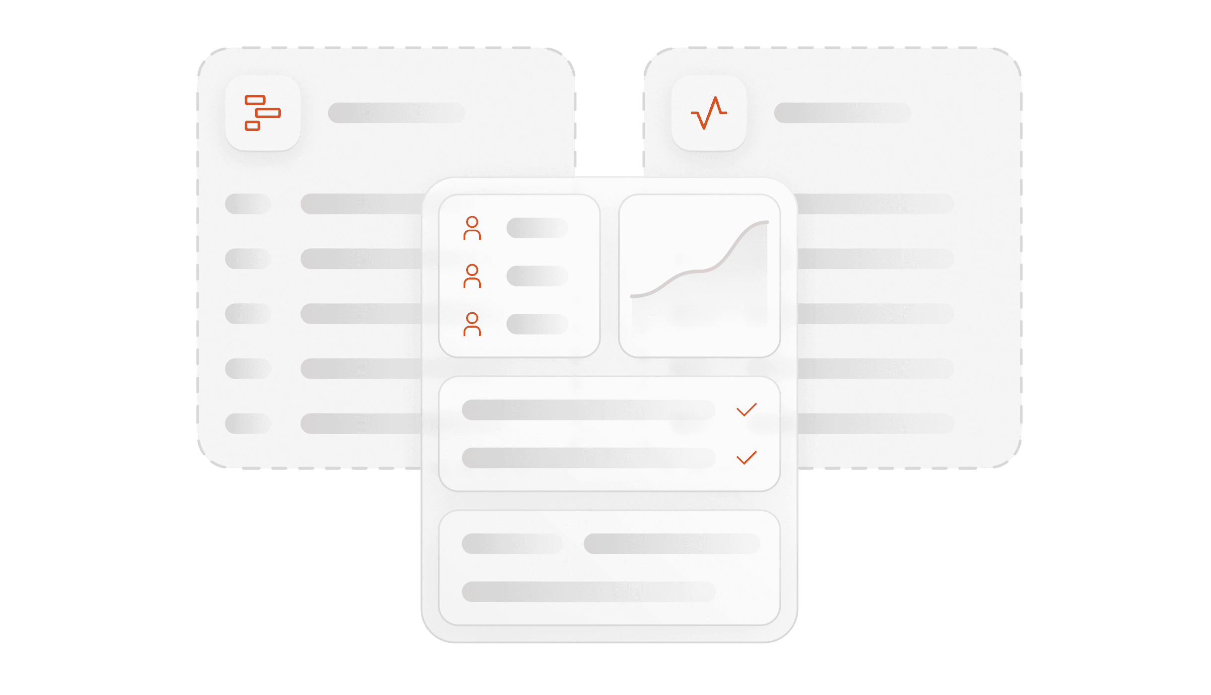 A render of time series data, a workflow and key workflow tasks accessible via Planhat's customer portal.