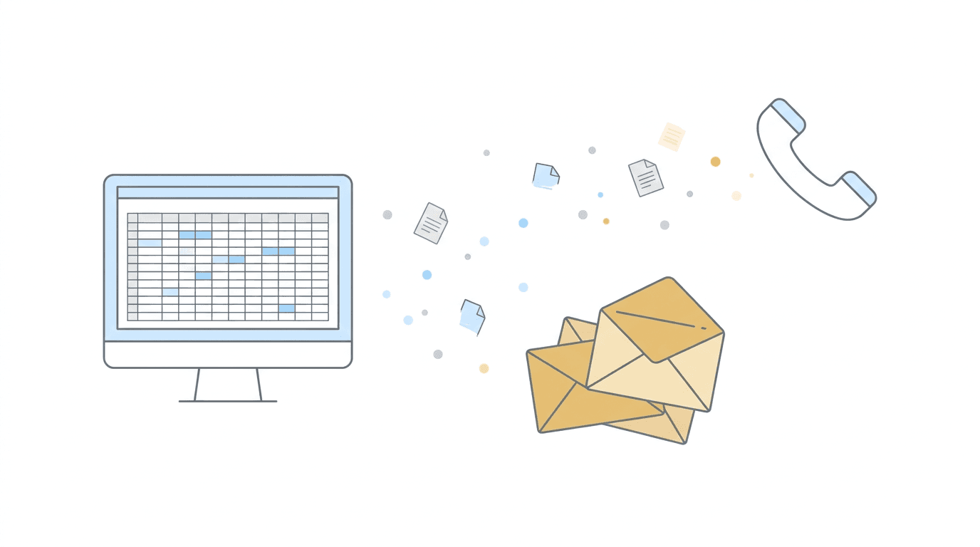 Why case visibility is hard — information fragmented across ERE, mail, and phone
