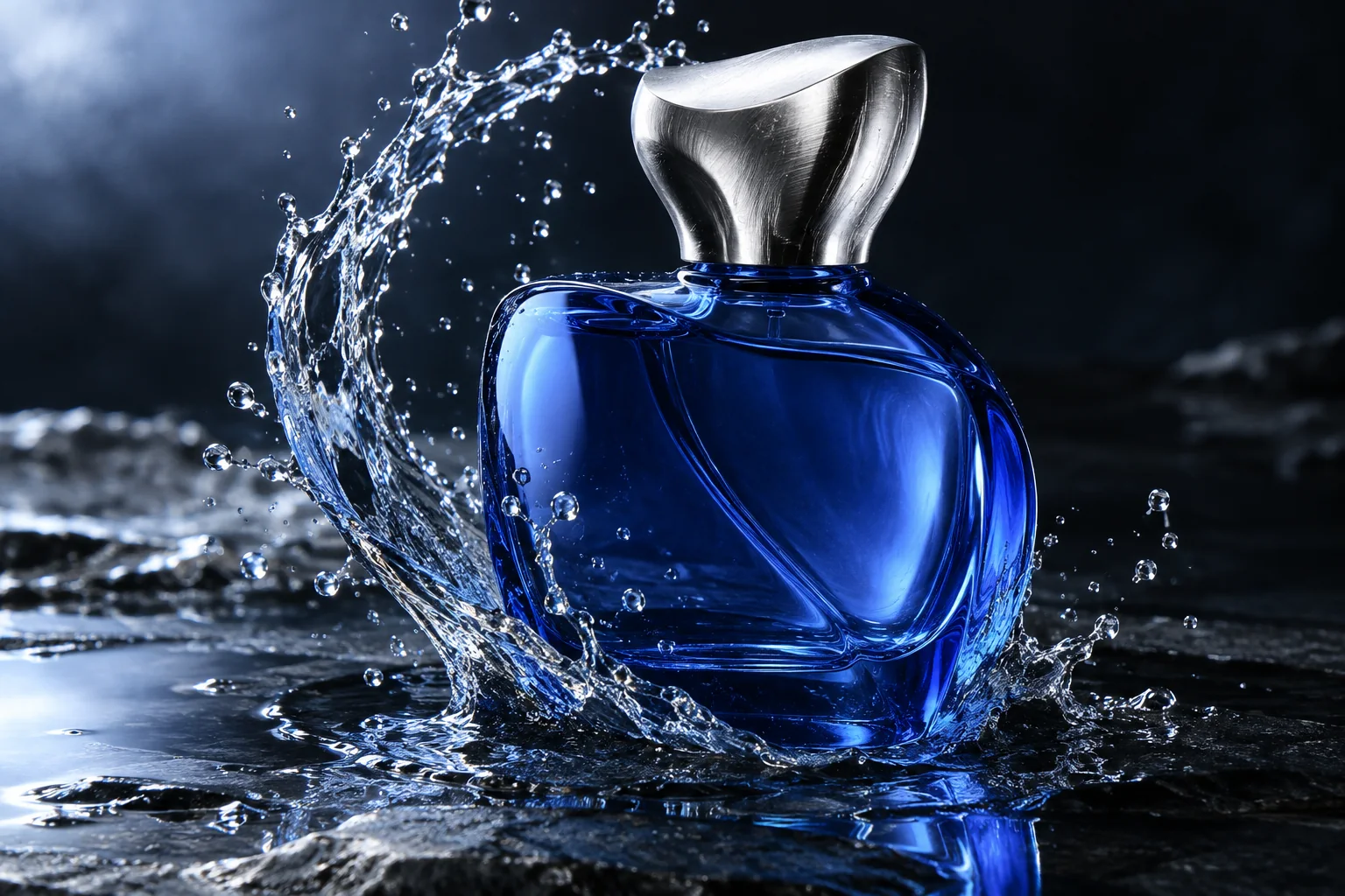 KI-generiertes Produktmotiv in Blau