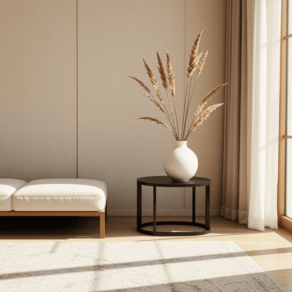 product photography of High-end minimalist home decor