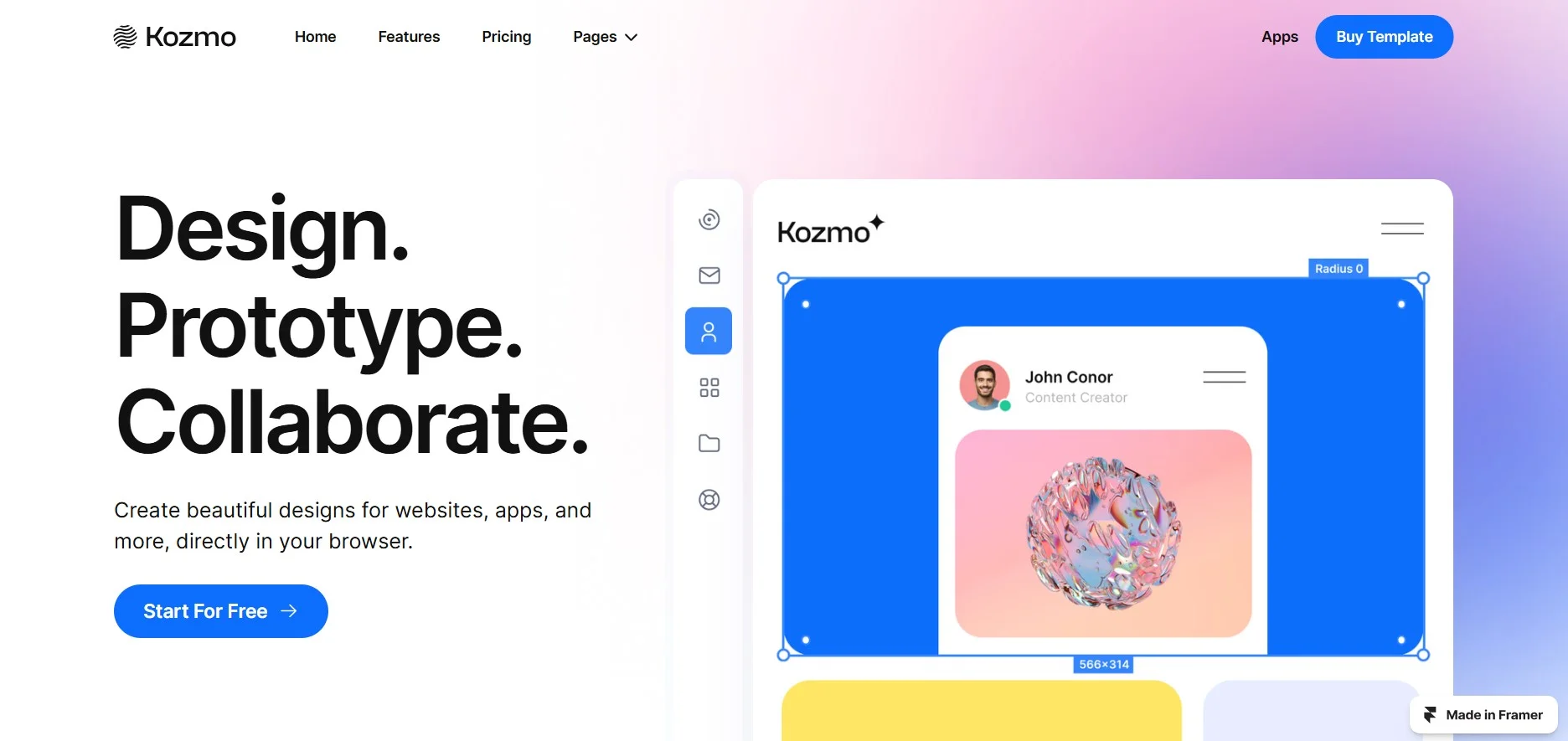 Best Framer Templates for Business - Kozmo 