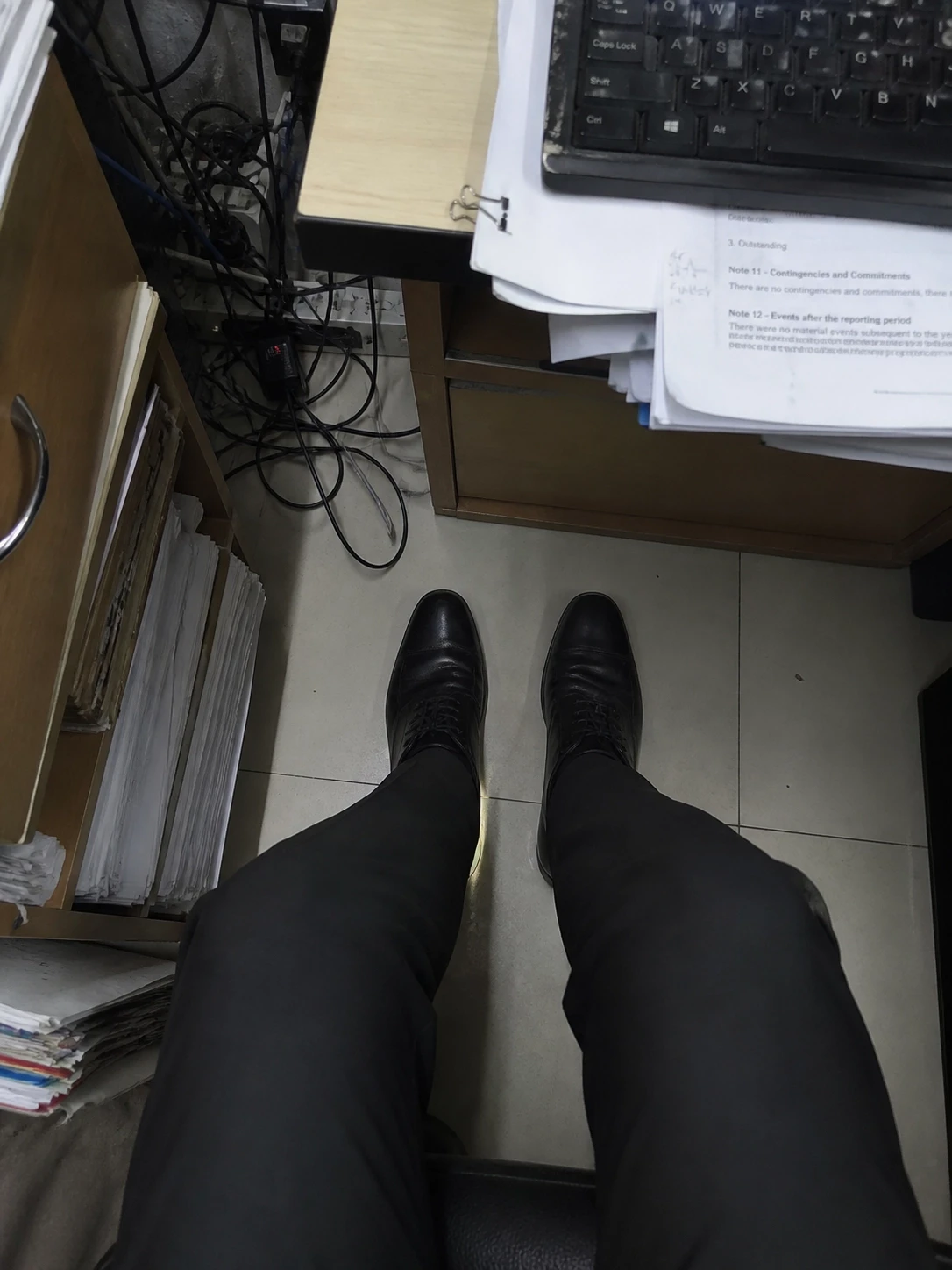 Cluttered Office workspace