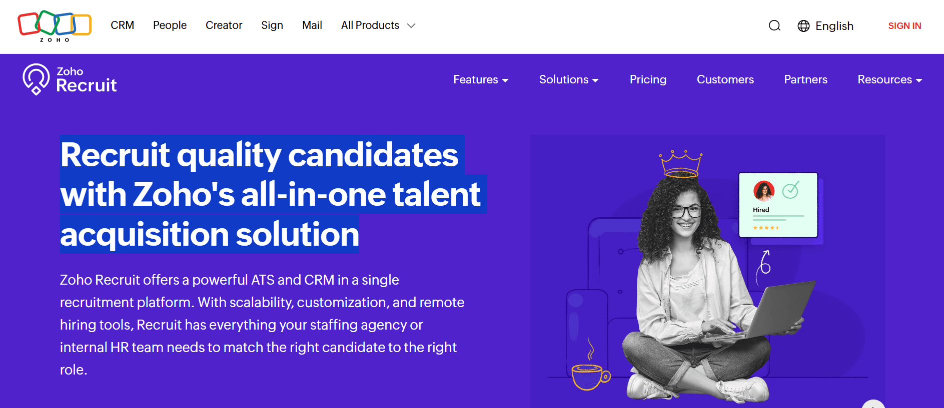 zoho recruit - Remote Hiring Tools