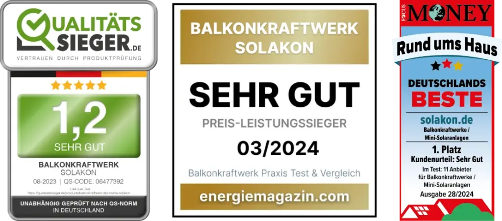 Verschiedene Produktetiketten, die Zertifizierungssiegel und Qualitätskennzeichnungen für unterschiedliche Produkte zeigen.