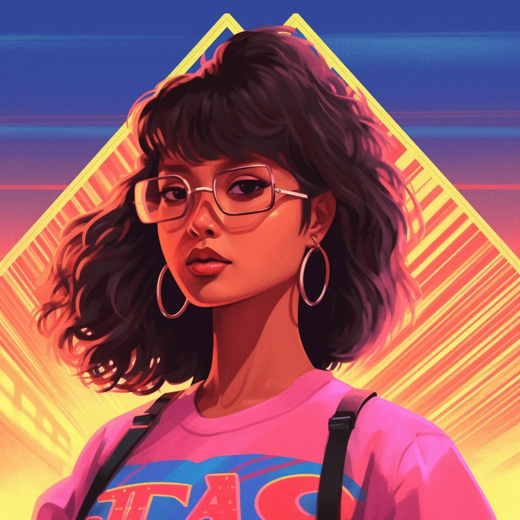 Cliche 80s movie filipina character comic style