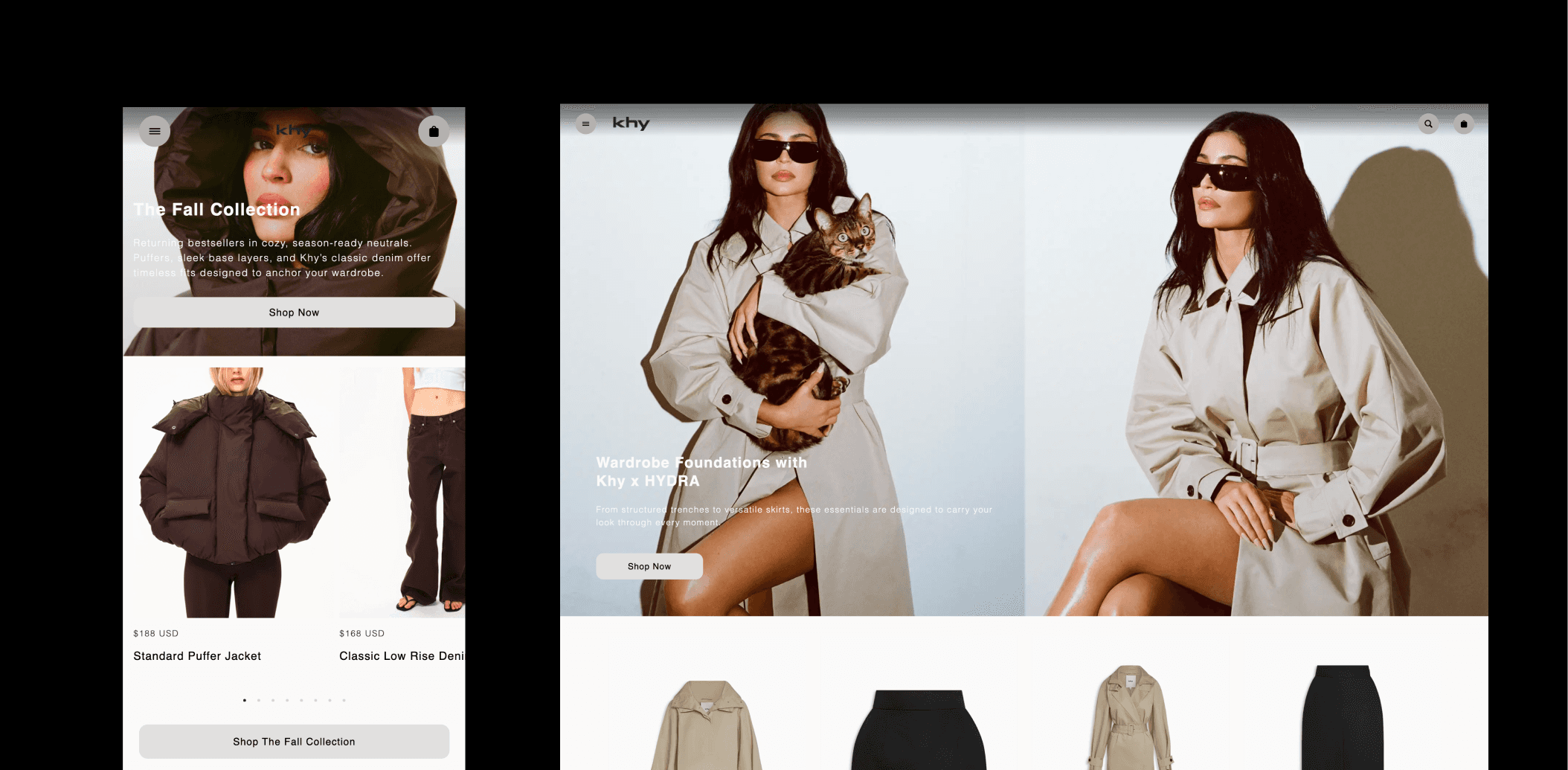 KHY Shopify Plus collection page supporting capsule drop