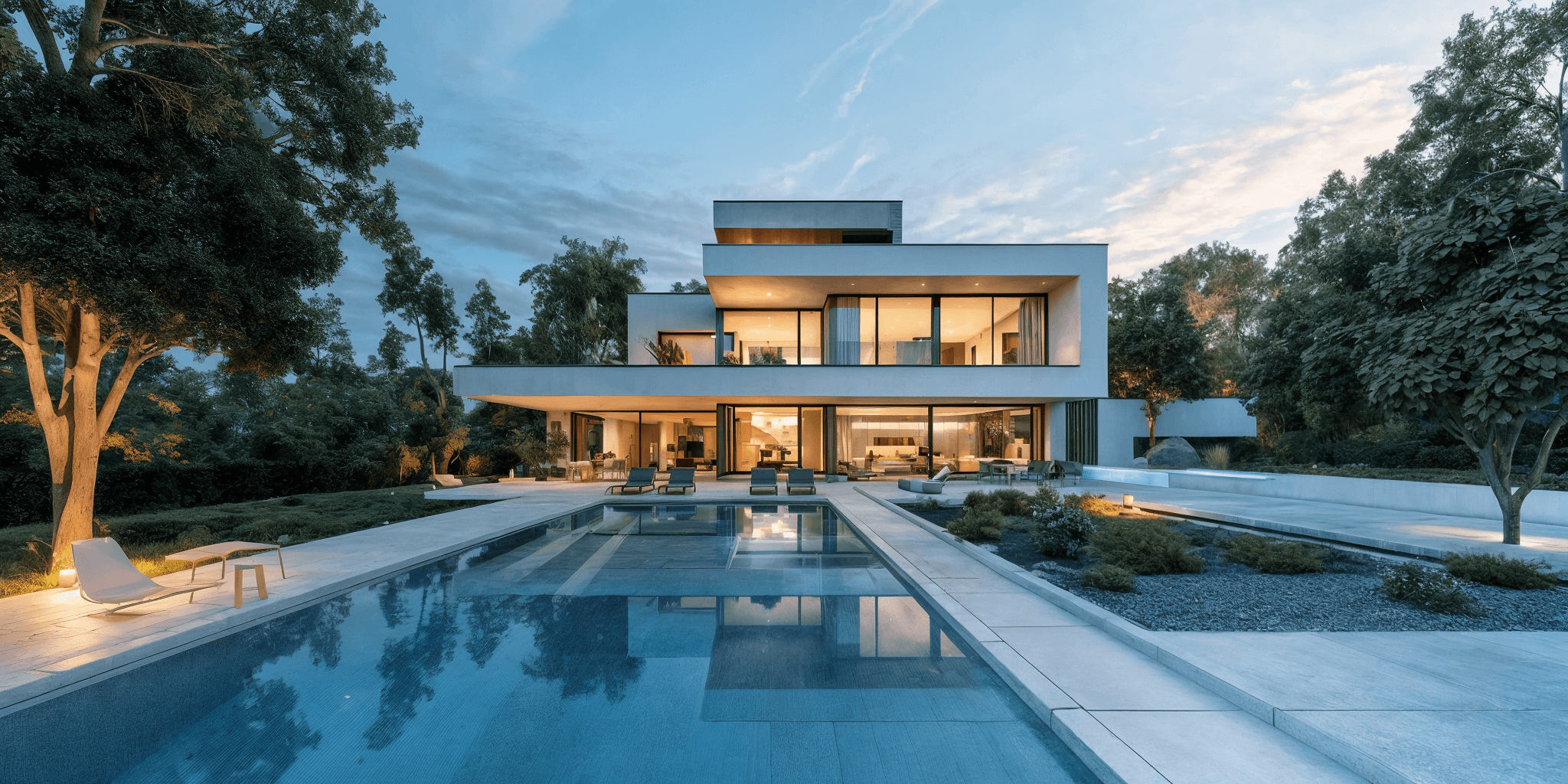 Luxury modern villa with a swimming pool