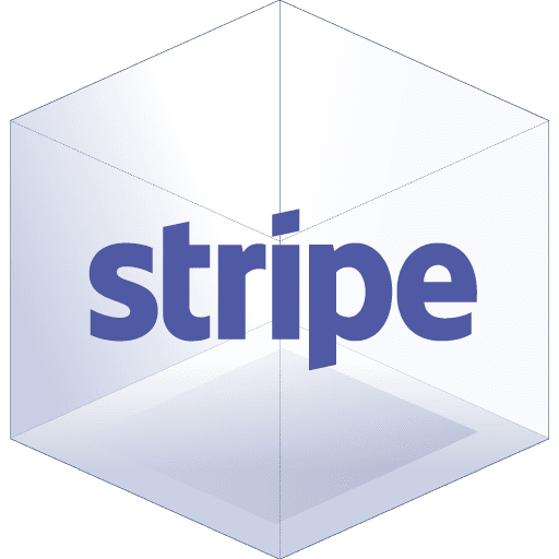 Stripe logo on a 3D hexagon