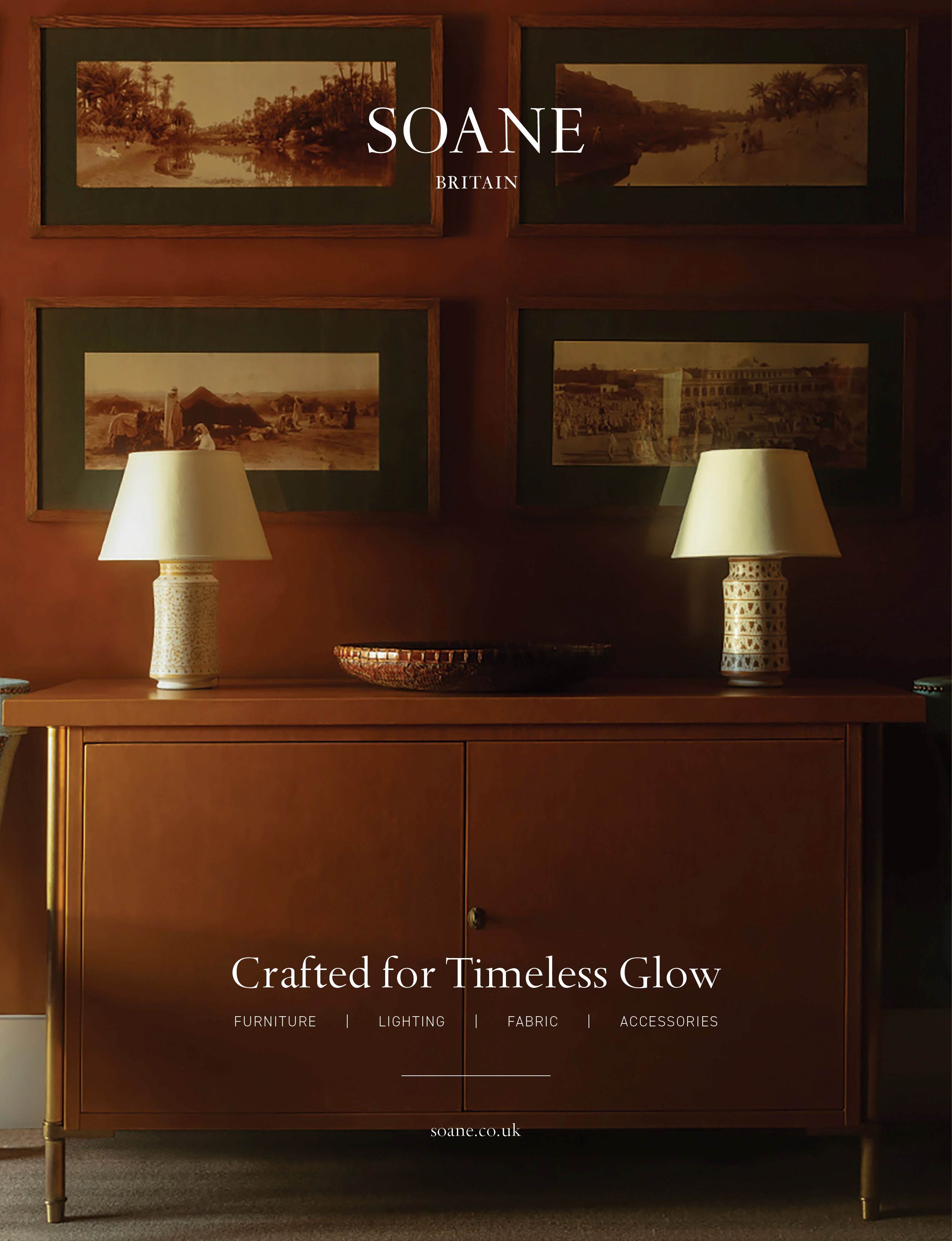 Magazine advertisement for Soane furnishings