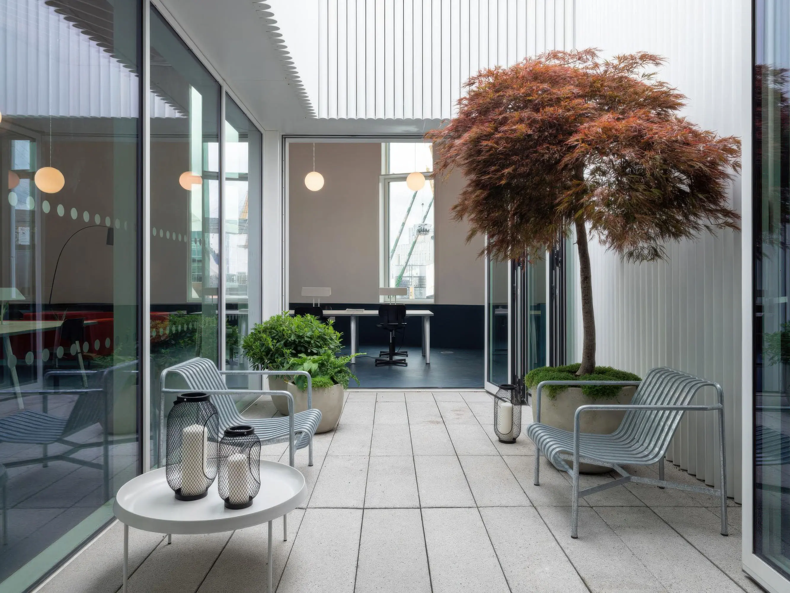 Hallway with modern interior