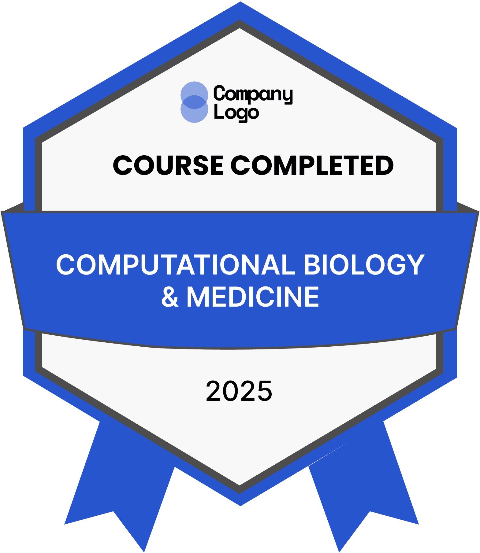 Wauld - Formal and stylish blue appreciation badge template