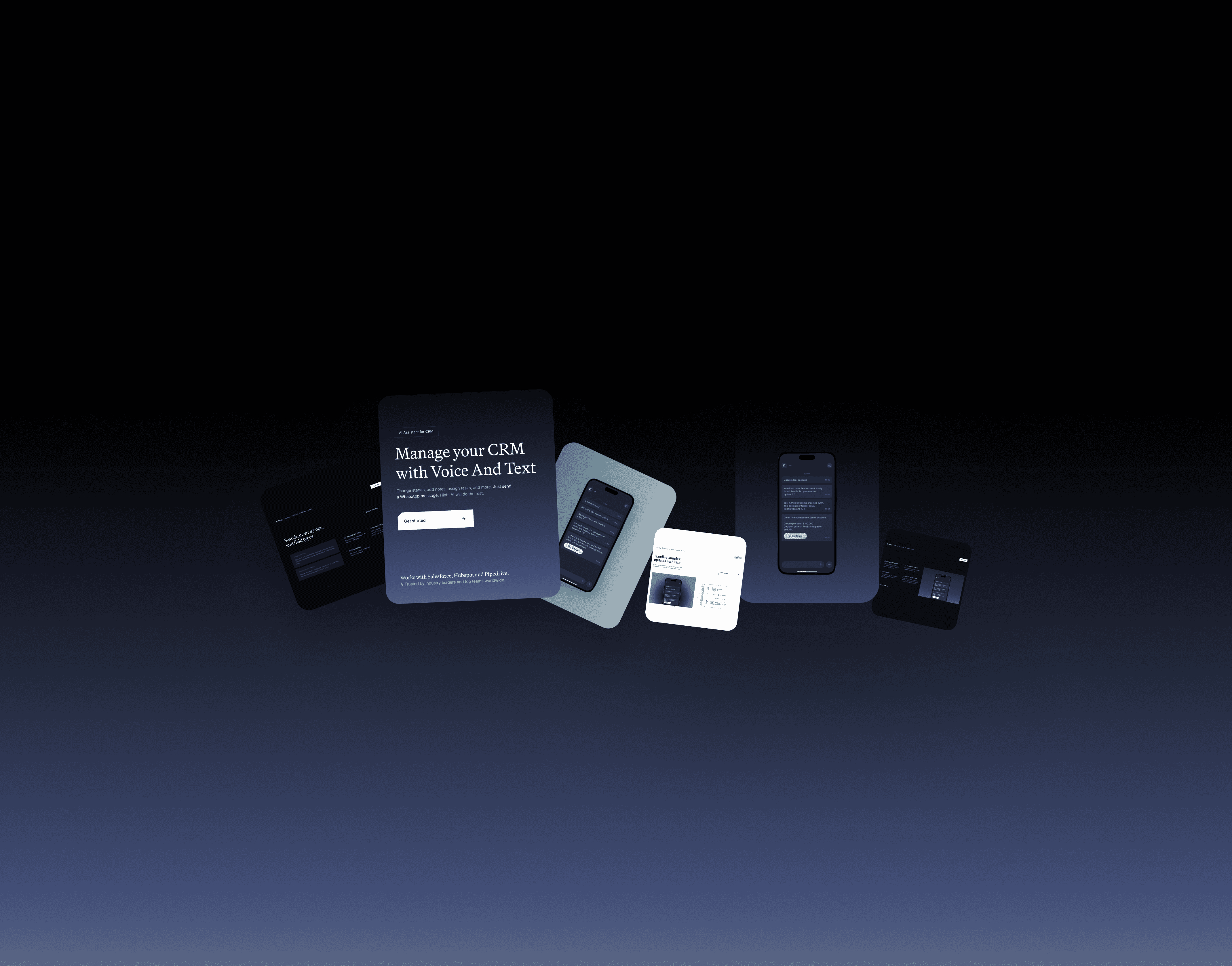 Hints mobile app interface