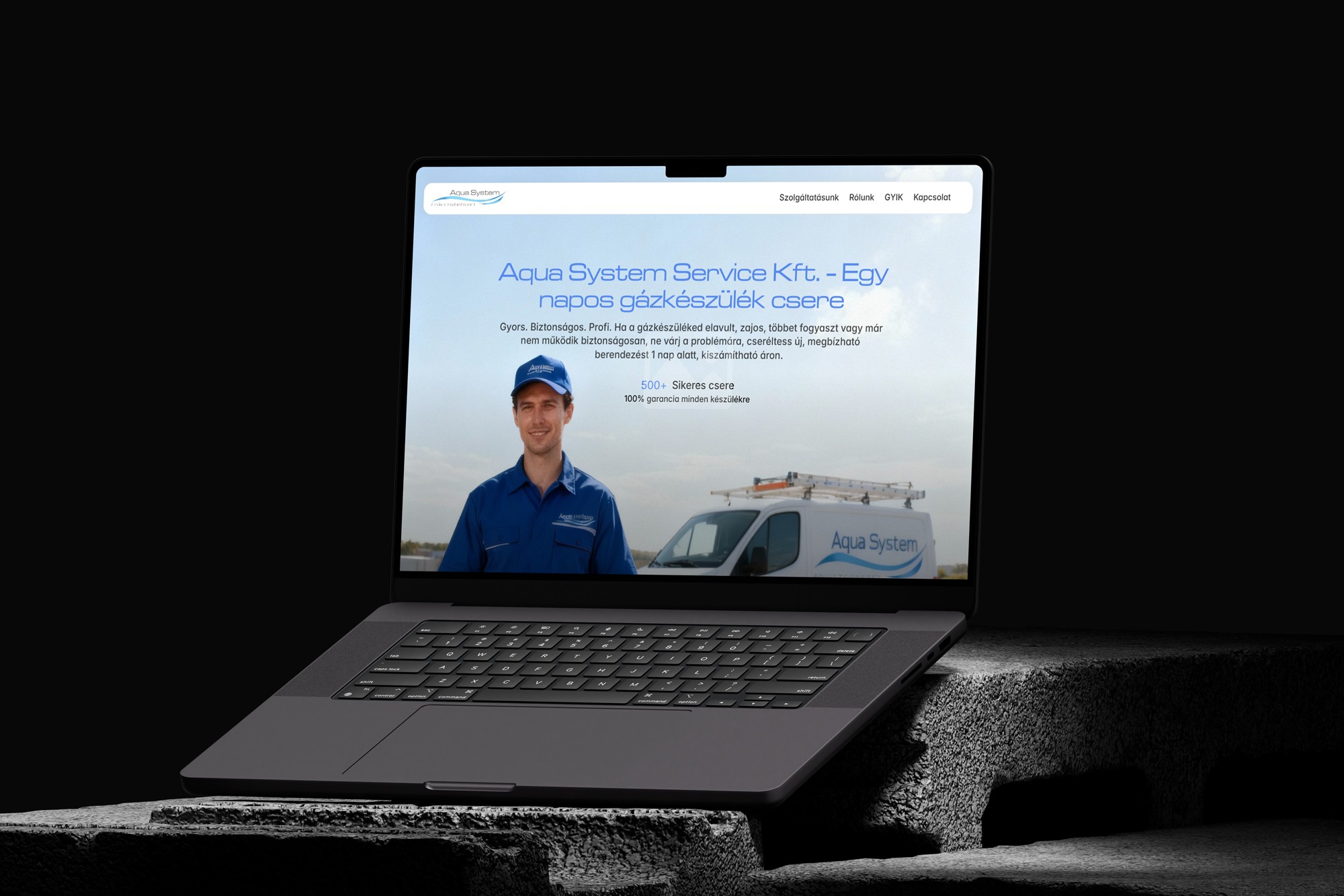 épületgépészeti cég weboldal