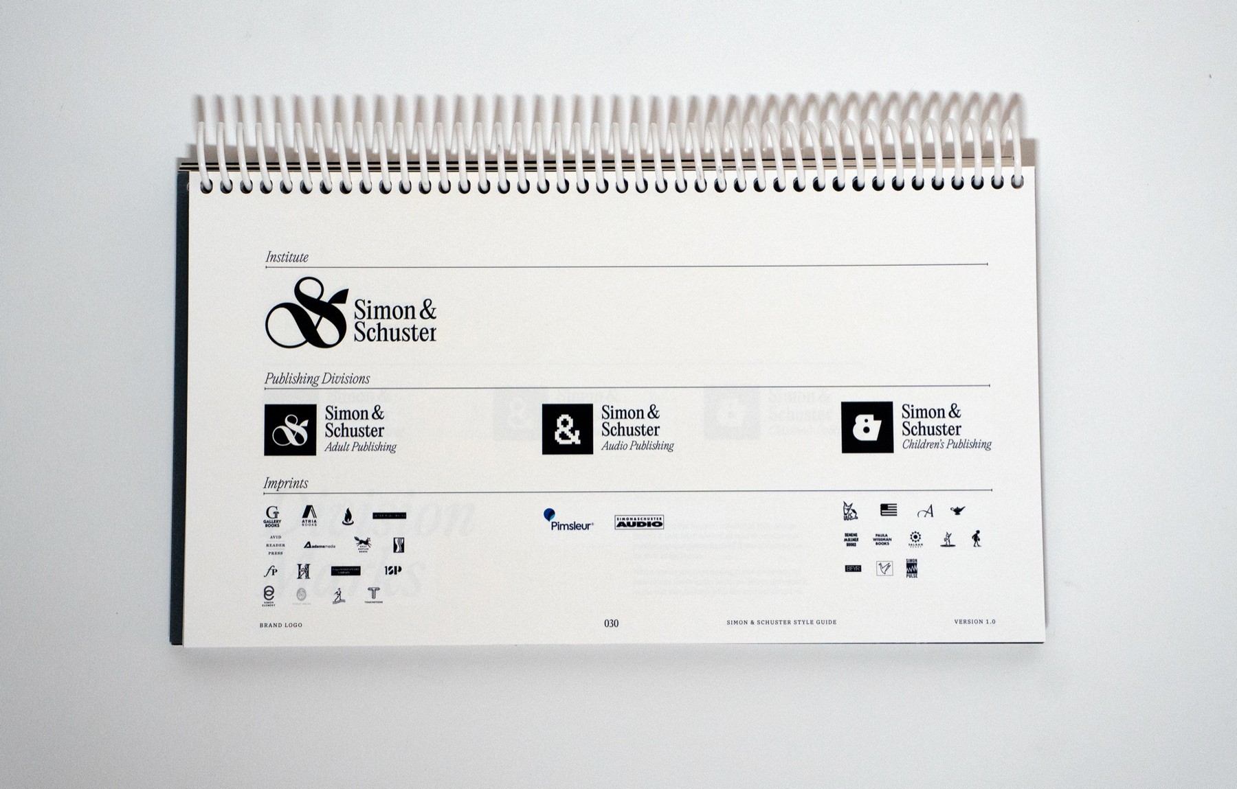 Simon & Schuster brand guidelines spread 29