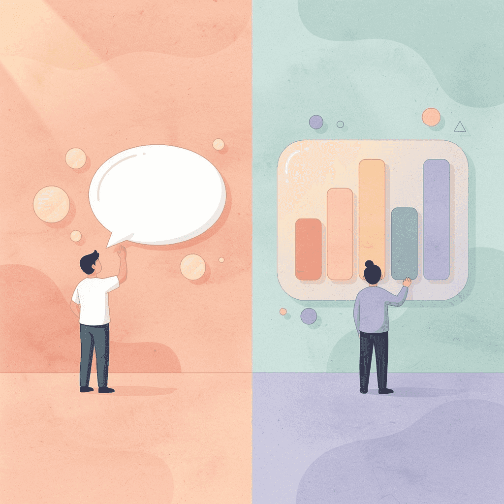 Split scene showing fragmented AI workflow versus unified workflow