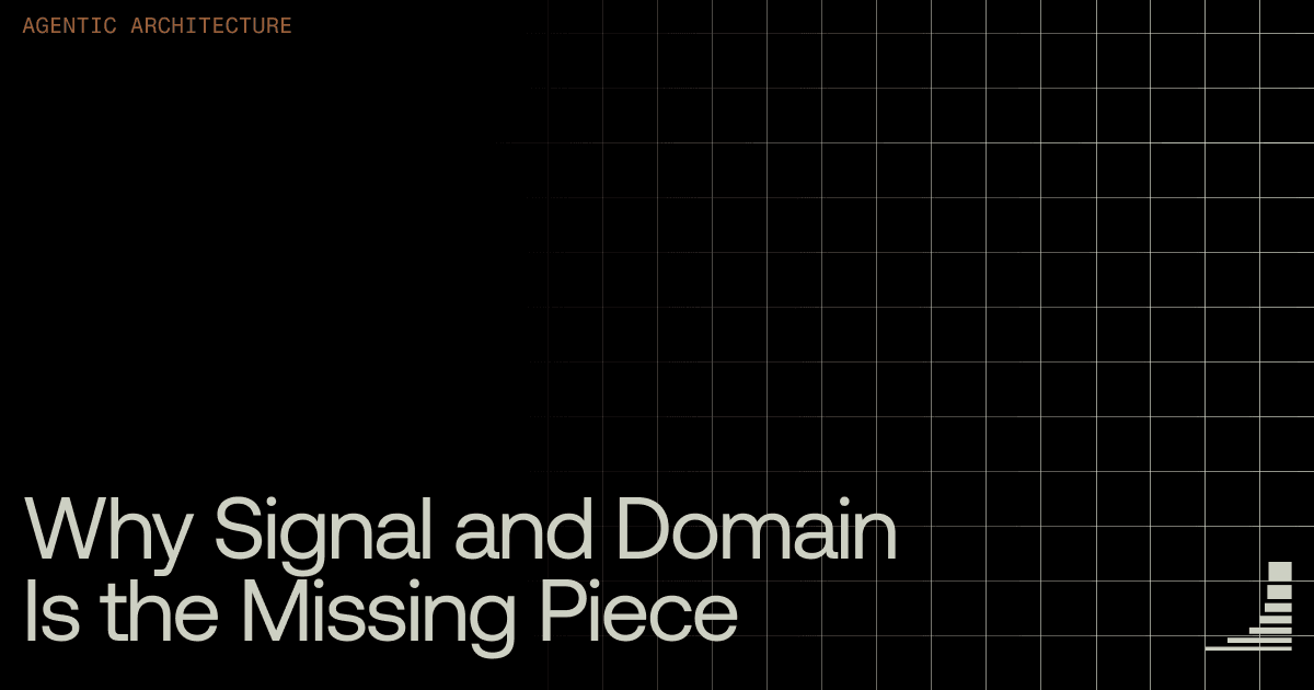 Waxell blog cover: agentic system architecture signal and domain pattern