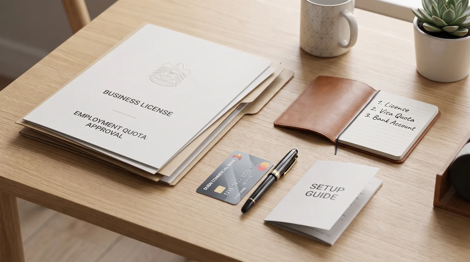 Staffing agency license Dubai with quota and bank account documents