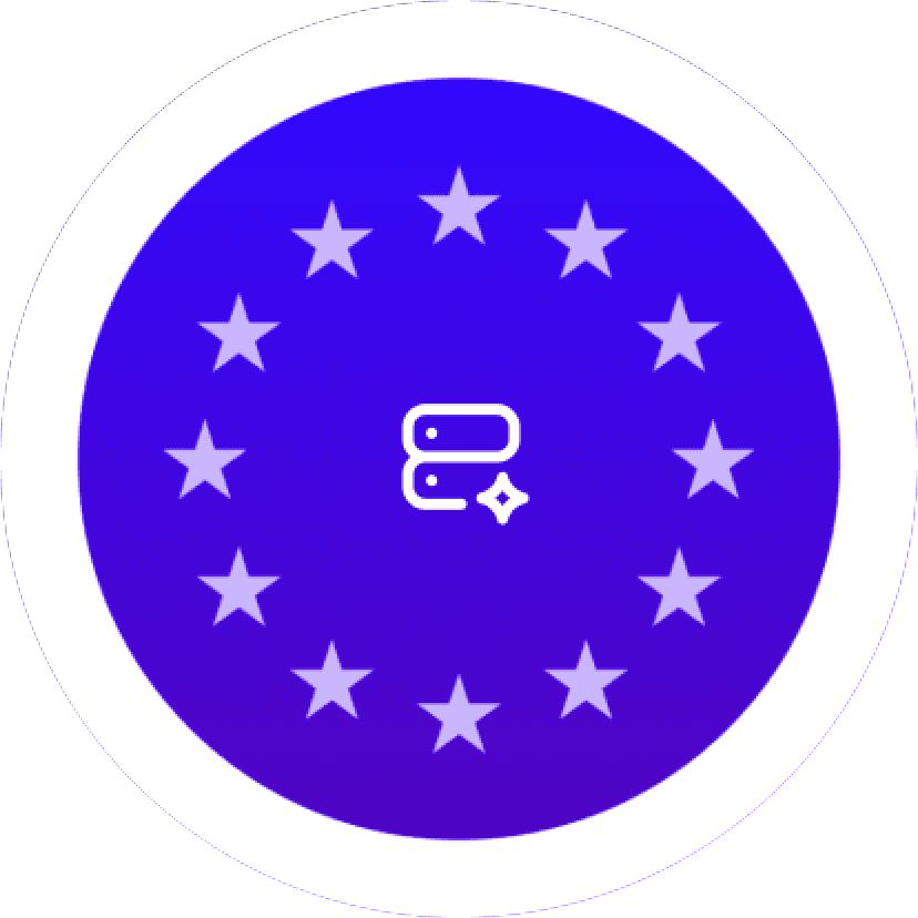 hosted and stored in the eu