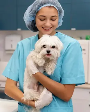 Abraçando cachorrinho