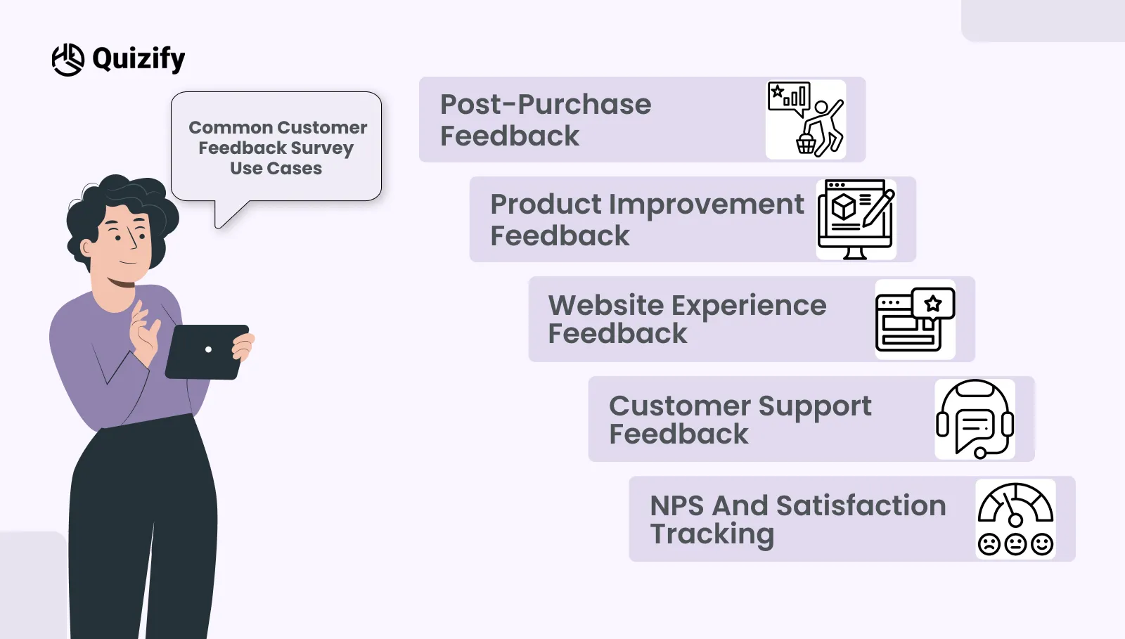 Common Customer Feedback Survey Use Cases | Quizify