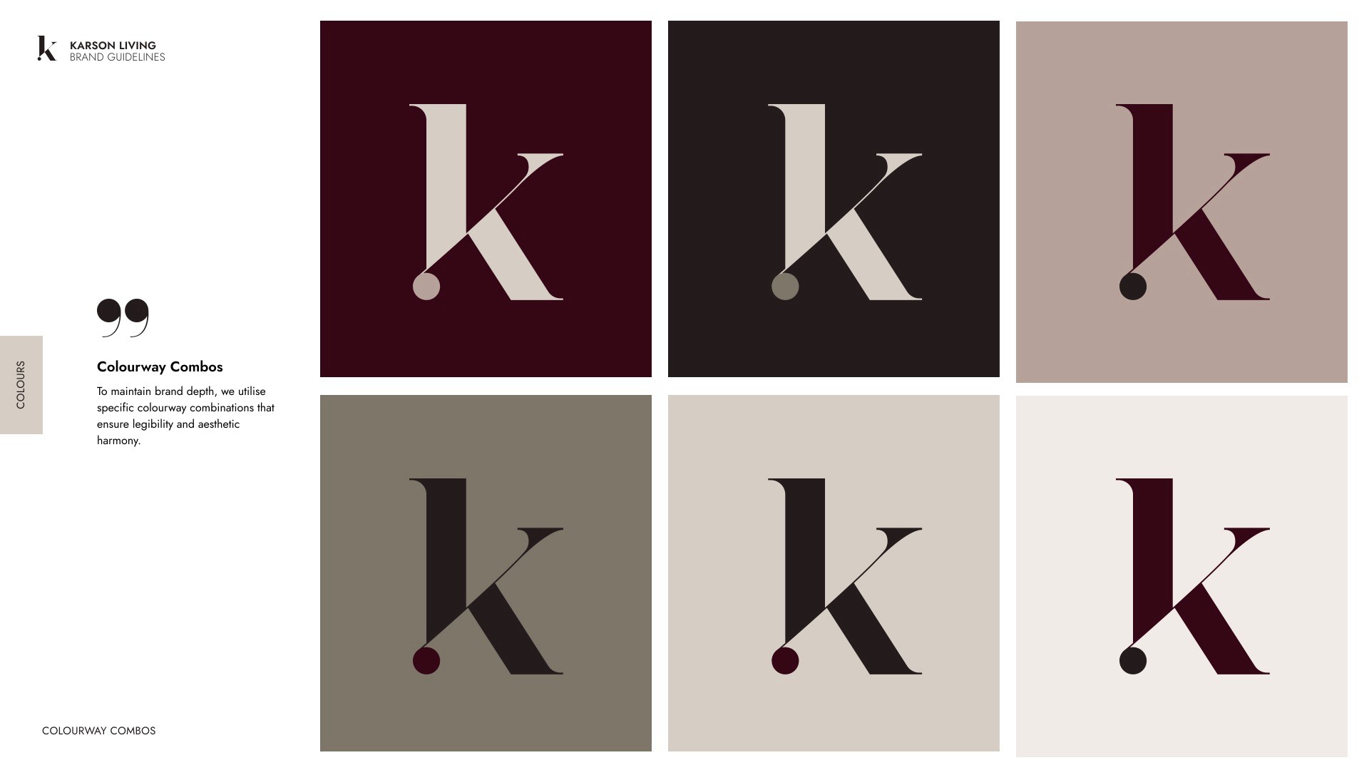 karson living logo colourways