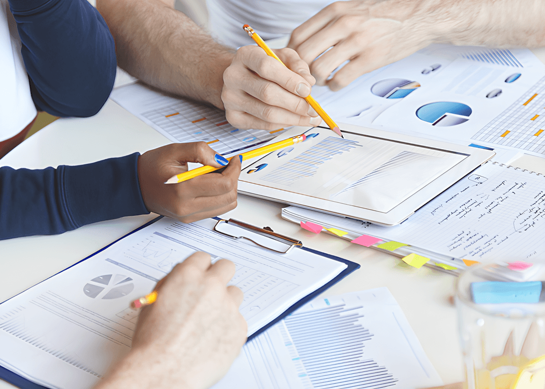 The image illustrates impact assessment techniques for smarter, risk-aware business decision making.