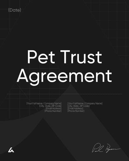 Pet Trust Agreement