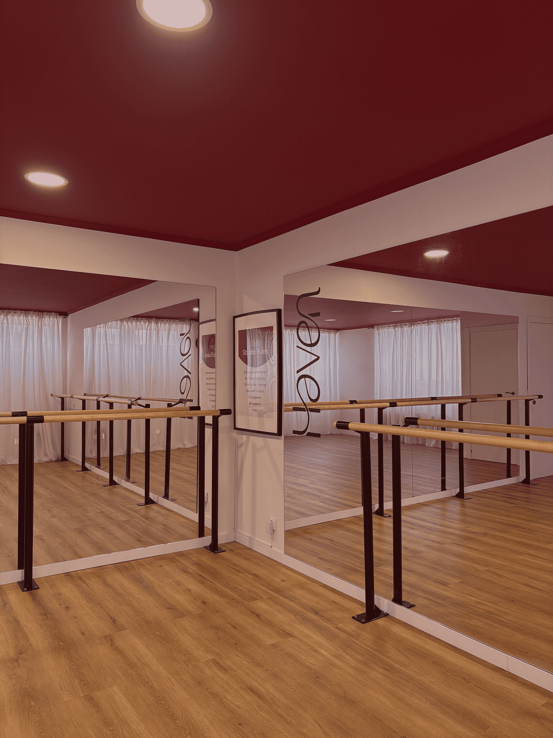 A woman doing a ballet arabesque at the beach, holding a barre.