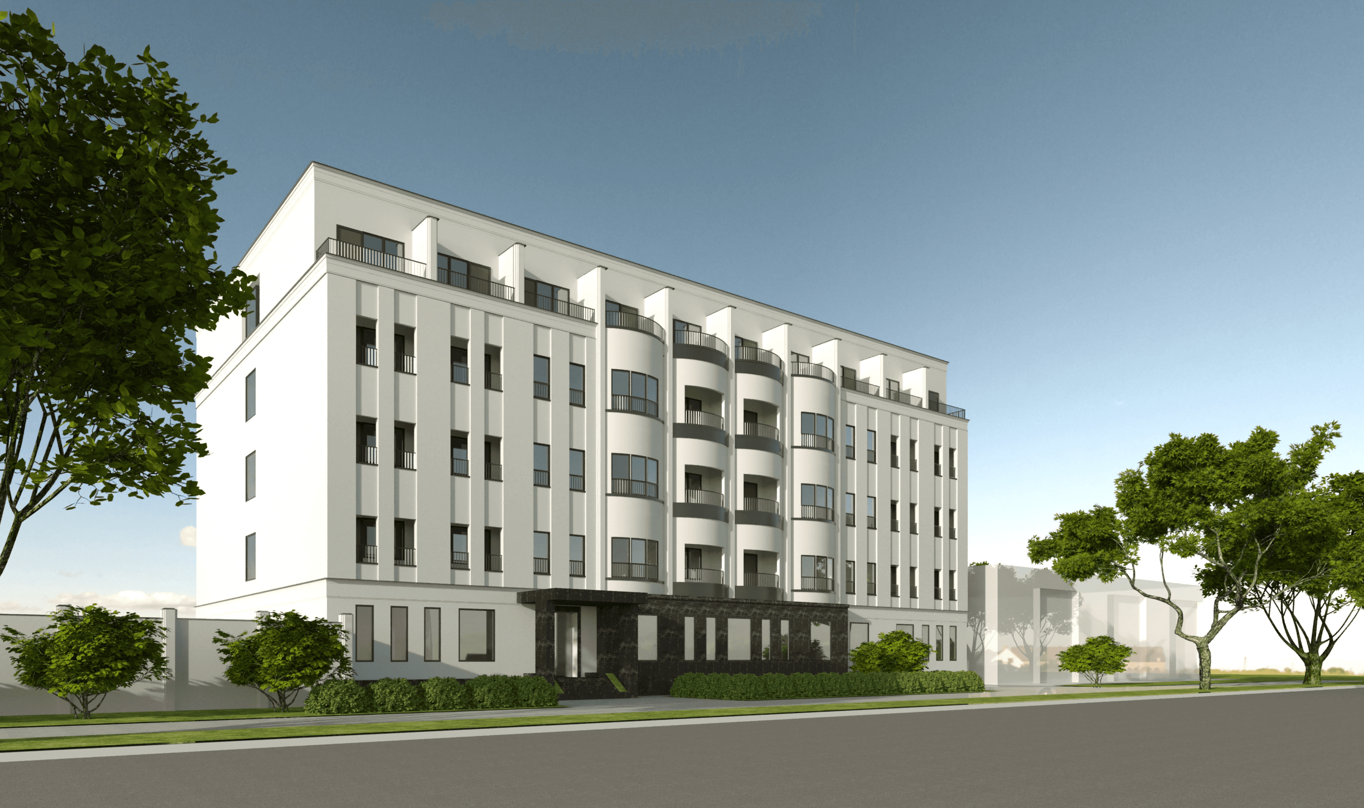 Архитектурный рендер гостиницы по улице Фозилтепа