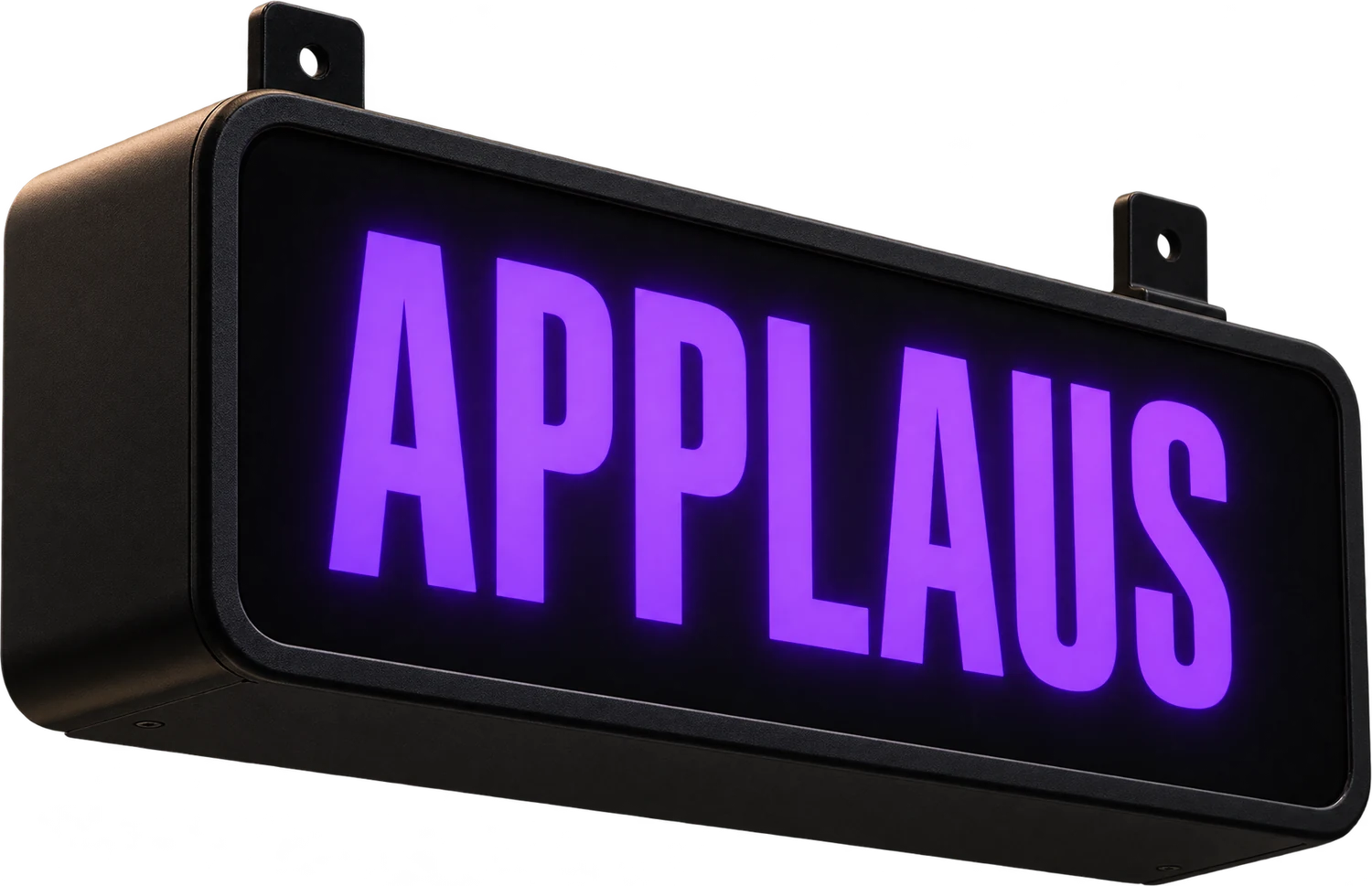 Leuchtschild mit dem Wort Applaus