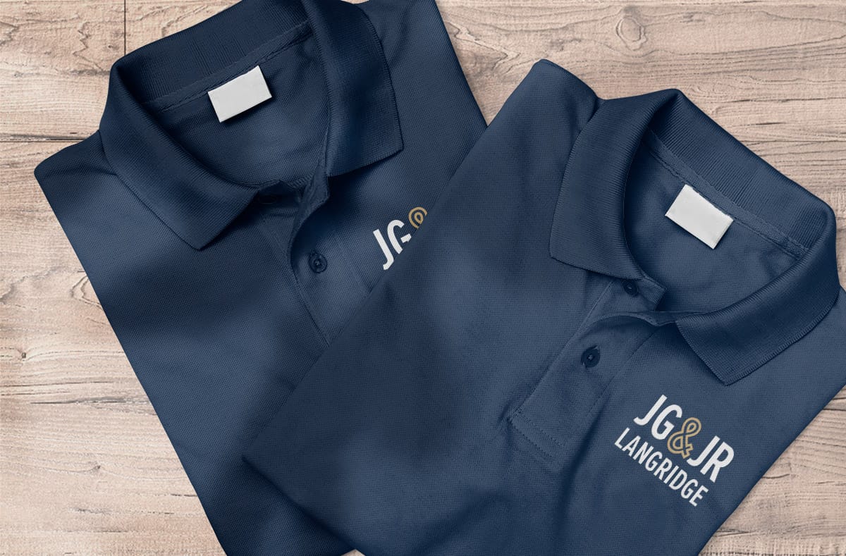 Polo shirt designs for JG & JR Langridge