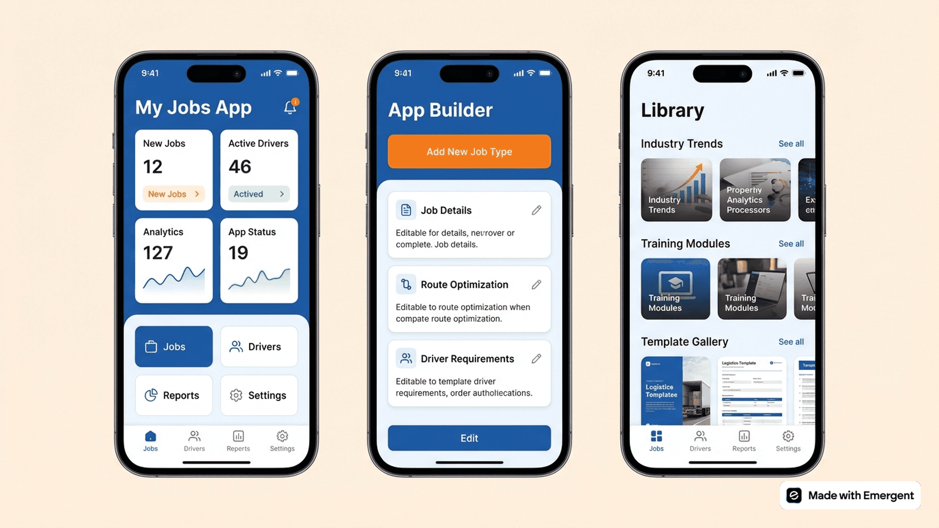 Logistics Jobs App Made With Emergent