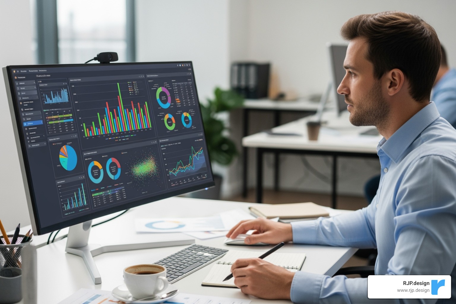 A person evaluating different charts and graphs on a computer screen - best local seo provider