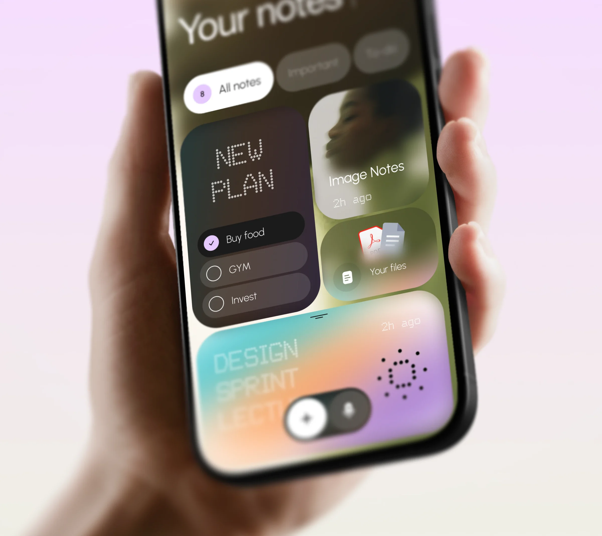 Your notes: lists, images, files and lectures