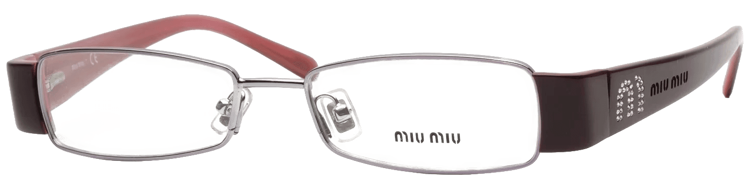 Burgundy Rectangular Glasses