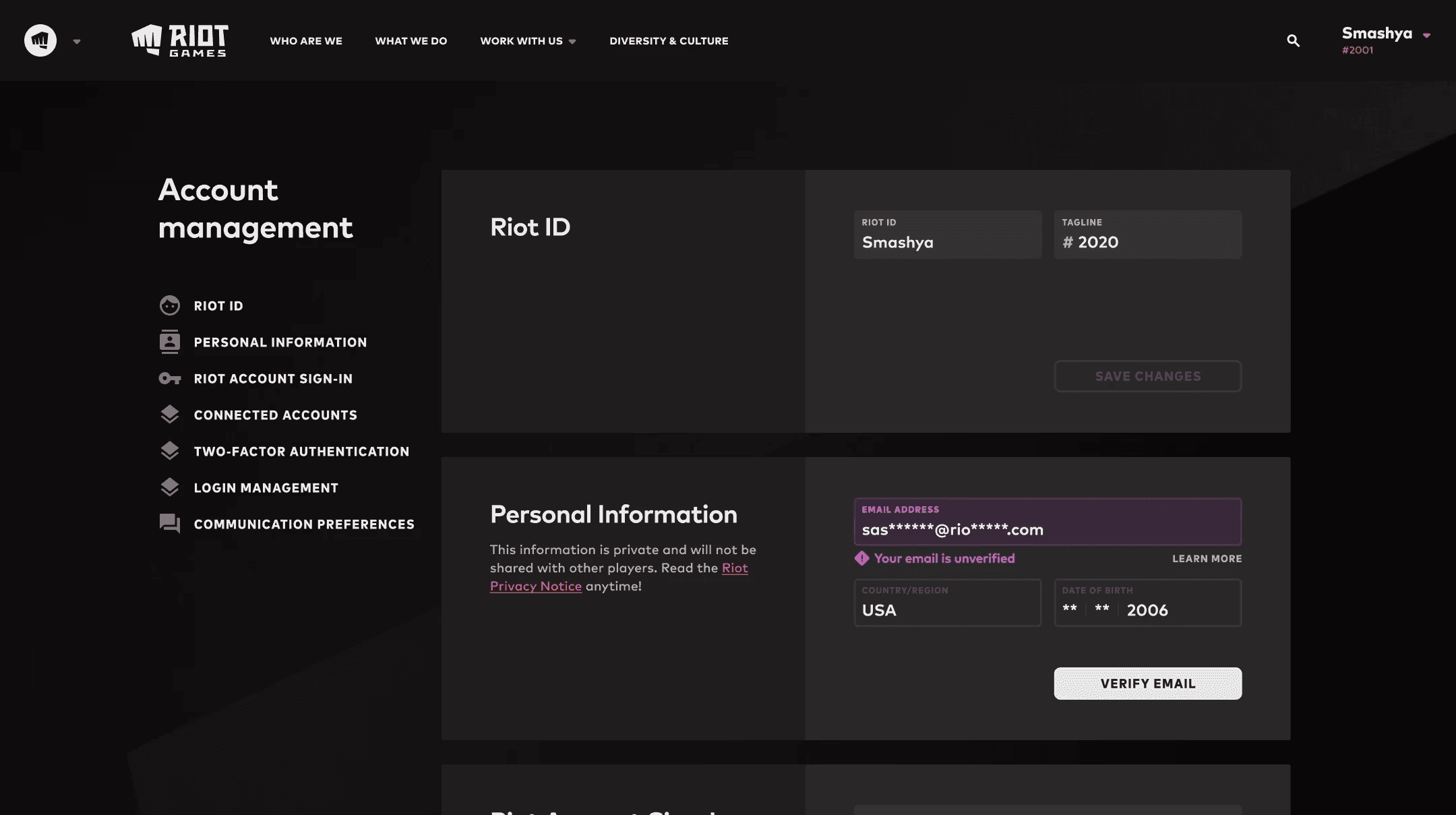 Riot Account Management