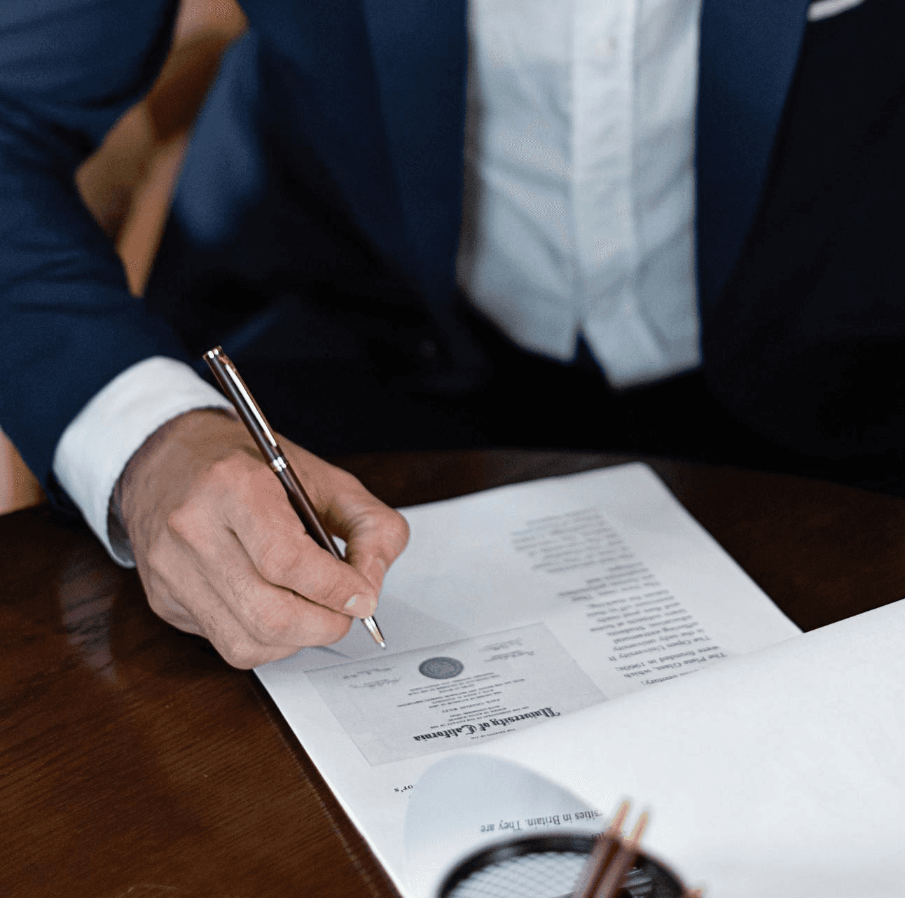 Pro services Dubai with businessmen discussing compliance, visas, licensing, and government approvals in modern office setting.