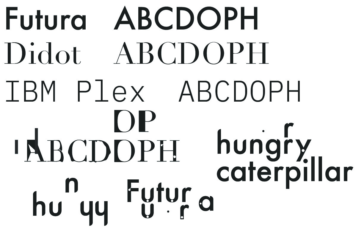 Step 1: Experiment with different ideas and typefaces.