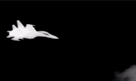 LWIR thermal capture — jet in flight