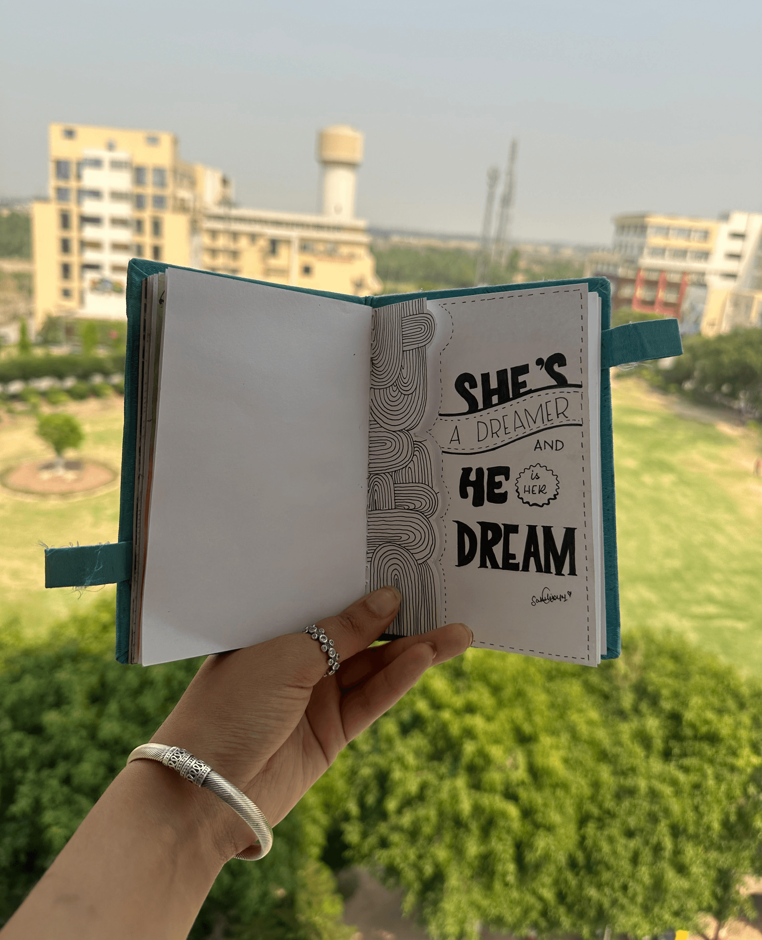 a person standing in front of a building