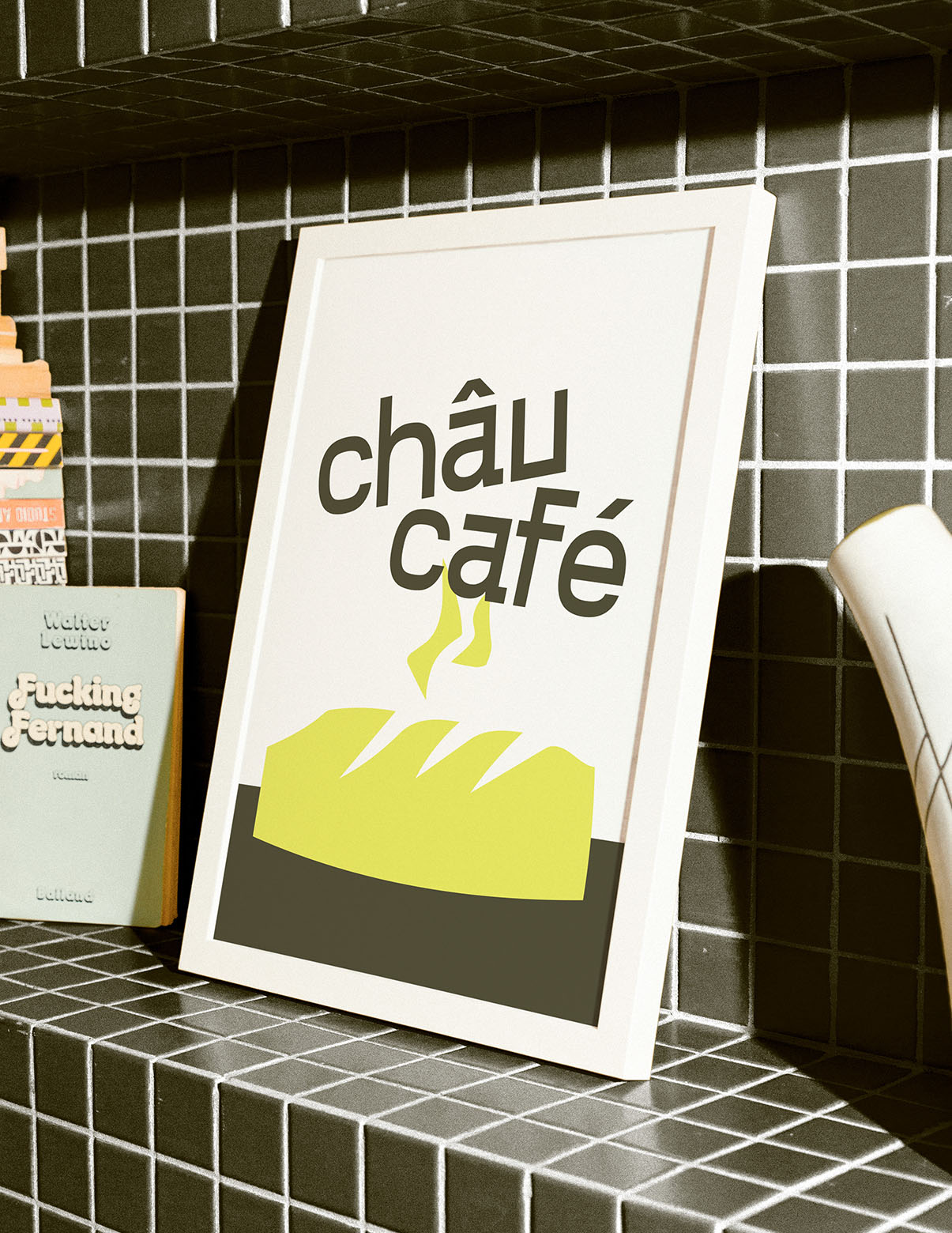 poster design with typography and illustration