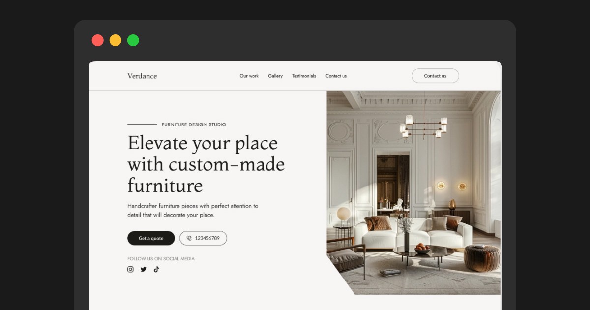 Verdance Website Template Thumbnail