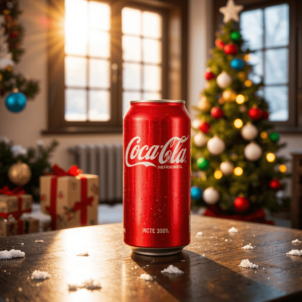product photography of a can of carbonated soft drink