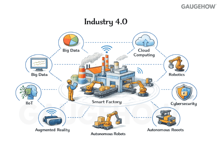 Industry 4.0 smart factory diagram