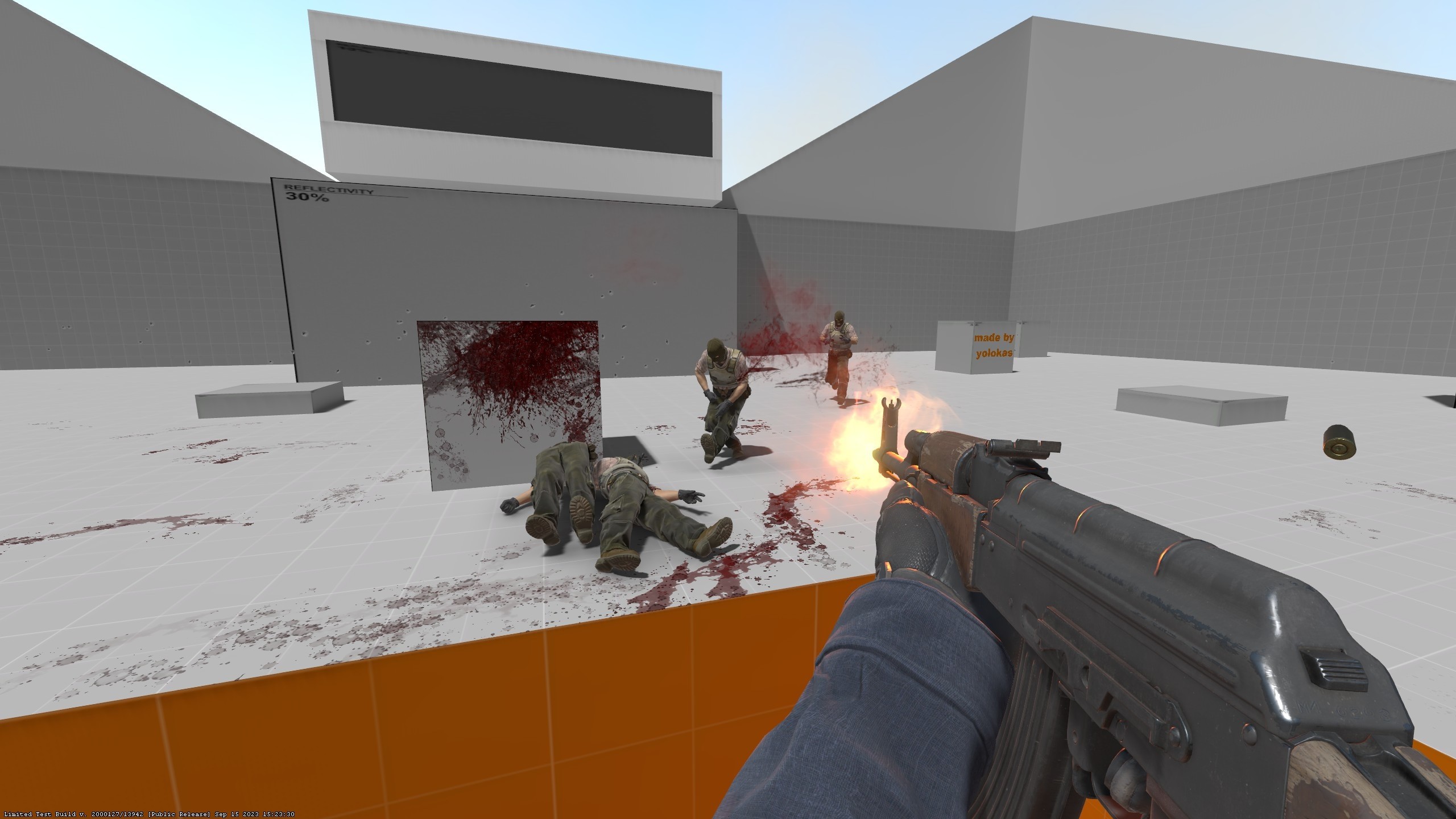 Fast Aim Reflex Training map in CS2 with bots rushing from multiple directions